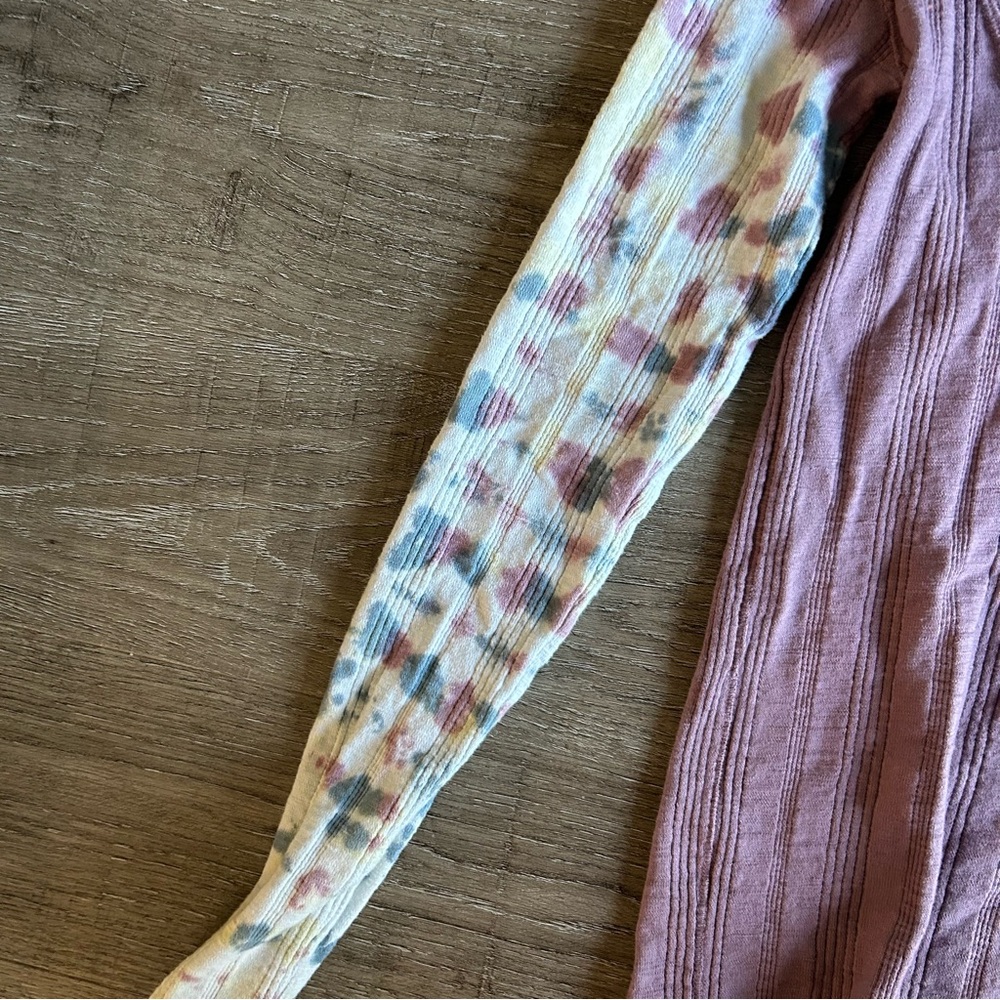 Free People Mauve Long Sleeve Top tie dye arms Tie Dye Long Sleeve Top Boho - Picture 5 of 8